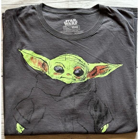 Mad Engine Other - Star Wars The Mandalorian Baby Yoda Men's T Shirt Grey 3X